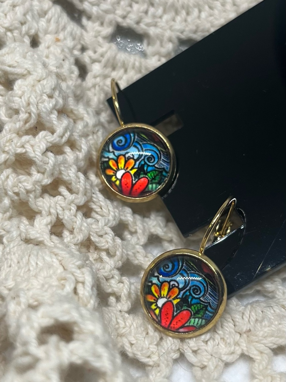 Handmade Cabochon Earrings
